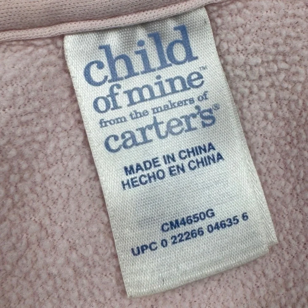 Child of Mine by Carters Baby Blanket Pink Floral Polka Dot Plush Fleece CM4650G